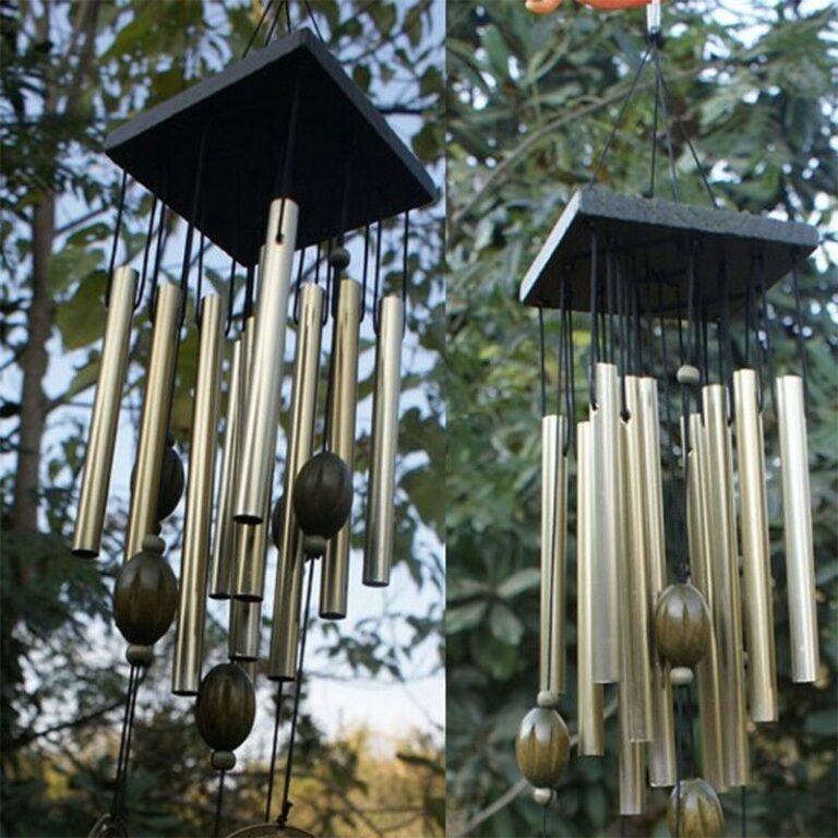 Carillon à Vent Bambou DONGDA 8 Tubes - Son Naturel Relaxant Pour Jardin Terrasse Extérieur