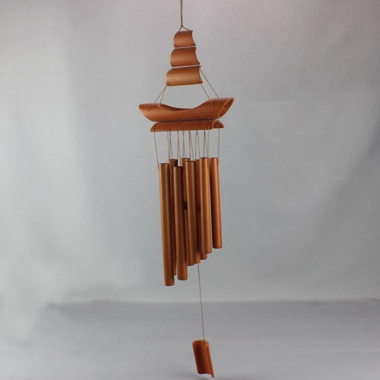 Carillon à Vent En Bambou De Bali - 6 Tubes, 50-120 Cm, Son Profond - Pour Jardin, Terrasse, Balcon